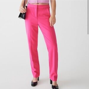 J.Crew Kate Straight Leg Pants in Stretch Linen Blend